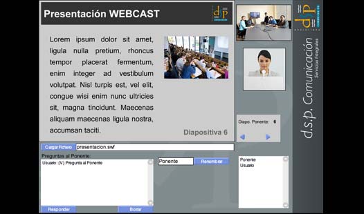Diseño web E-learning, Webcast